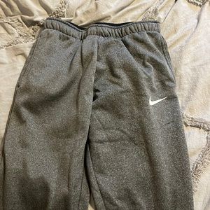 Grey Nike sweatpants